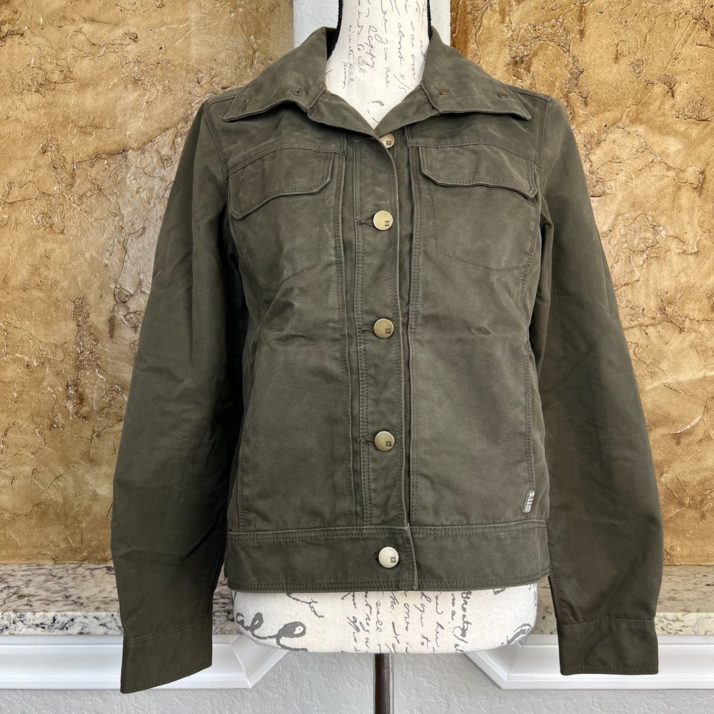 5.11 Tactical Penelope Canvas Jacket Women's Small‎ Button Front Utility Green